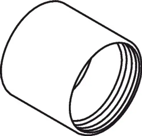 Metallisches, zylindrisches Element mit Innengewinde, das zum Anschluss von Wasserleitungen in AXOR Mischern verwendet wird.